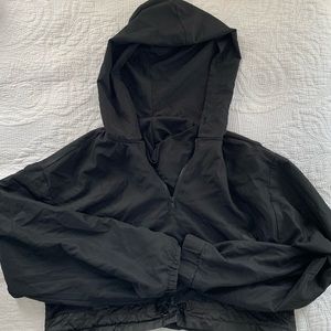 Forever 21 Cropped Black Wind Breaker